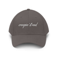 creepin' it real logo unisex hat / white detail