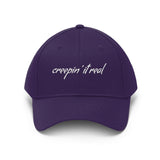 creepin' it real logo unisex hat / white detail